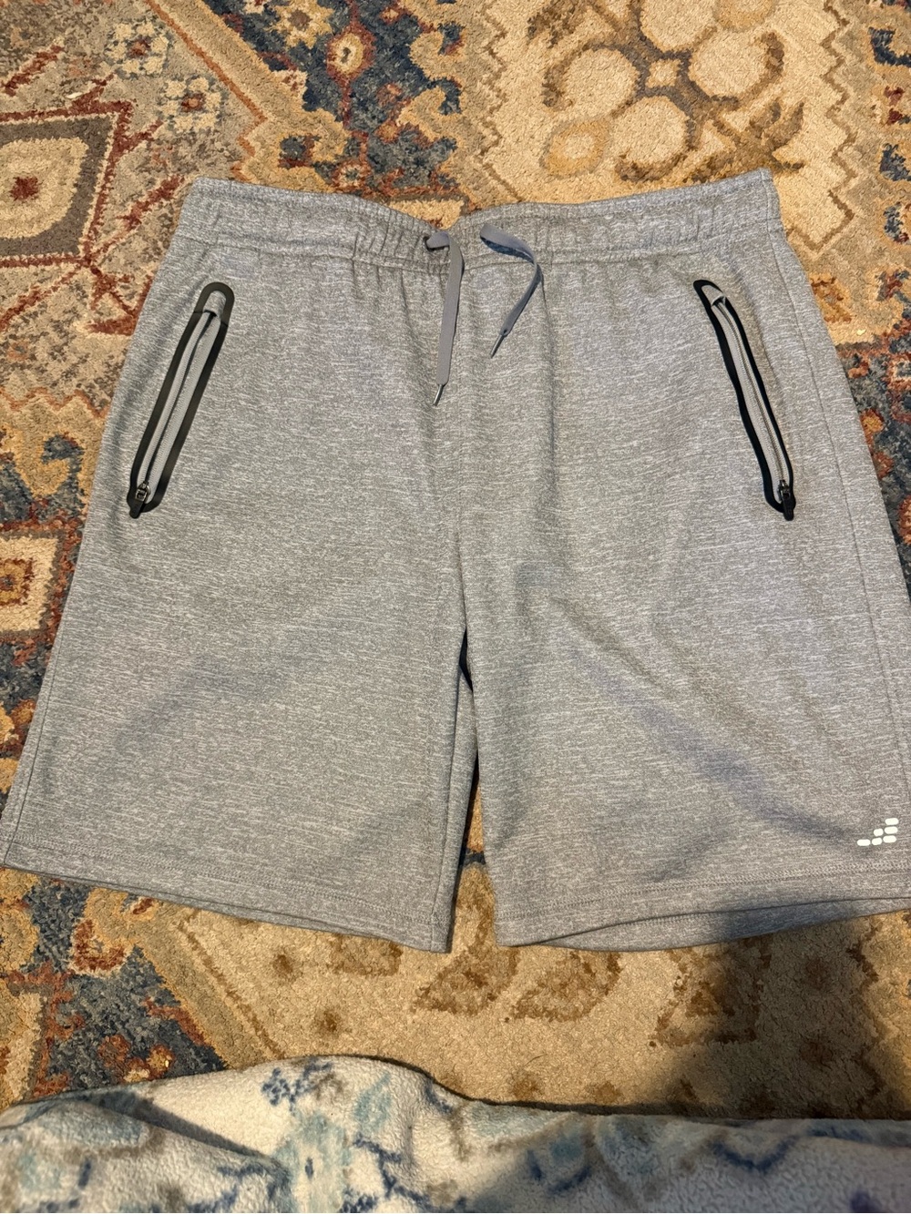 bcg Heather Gray Athletic Zip-Pocket Shorts